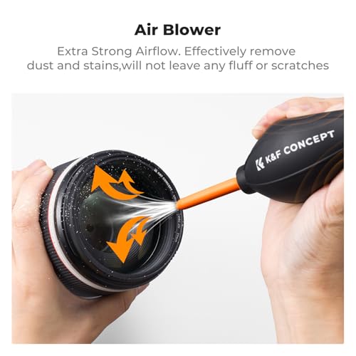 K&F Concept 25-1 Professional Camera Cleaning Kit with Full Frame Sensor Cleaning Swabs/60ML & 20ML Lens Cleaner/Cleaning Wipes/Camera Blower/Lens Pen Brush/Microfiber Cloths/Carrying Case - size: 24mm