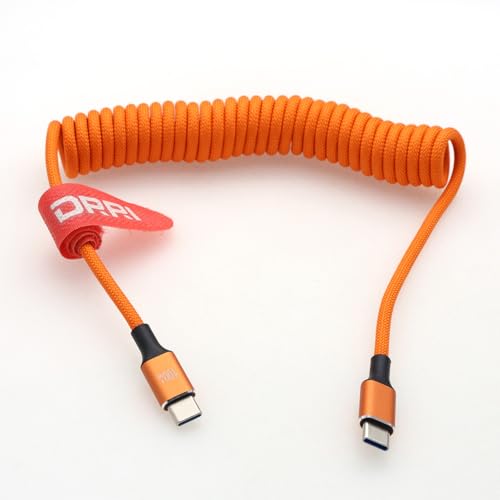 PD USB-C 100W Fast Charging Cable for Sony FX3 Canon EOS R8, R7, R6 MARK2, R5,BMPCC 4K,FUJFILM XT3 XT4 GFX50R GFX100 X-S10 - color: Orange, size: 100W Type C