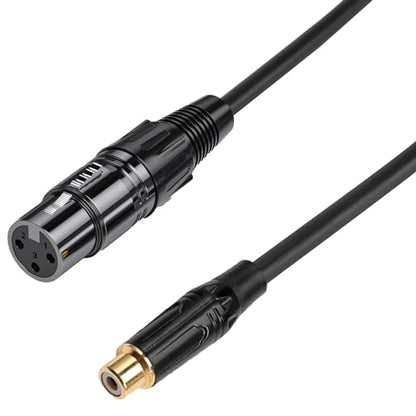 XLR to RCA Adapter Cable XLR Female to RCA Female Audio Cable Connector (3FT) - color: XLR Female to RCA Female Cable