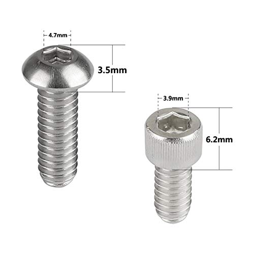 CAMVATE 1/4"-20 Stainless Steel Screw(20 pcs,1/4"-20 /9mm/13mm/16mm/19mm)