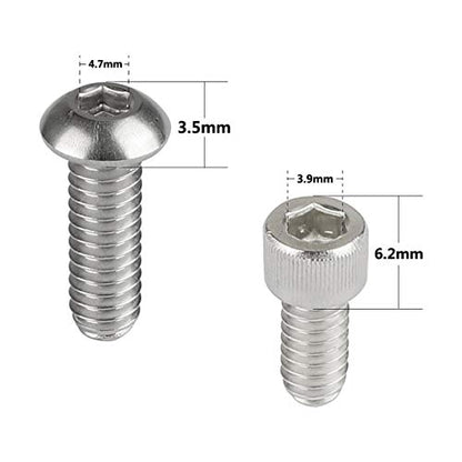 CAMVATE 1/4"-20 Stainless Steel Screw(20 pcs,1/4"-20 /9mm/13mm/16mm/19mm)
