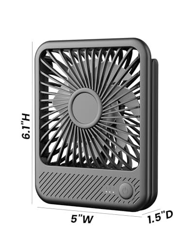 Koonie USB Desk Fan, Strong Wind Ultra Quiet Small Personal Fan with 180° Tilt Folding and 3 Speeds Adjustable, USB-C Corded Powered Mini USB Fan for Office Desktop Bedroom, NO BATTERY | 180° Tilt Folding & 3 Speeds Adjustable, USB-C Corded Powered Person