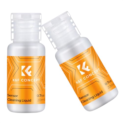 K&F CONCEPT 20ML*2 Spray and Sensor Cleaner Kit, Lens Cleaner | Efficient Cleaning,Safe Formula Cleaner,Easy to Carry and Store,for All Sensors and Critical Optics,Cameras,Laptops,MW01