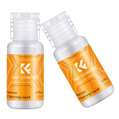 K&F CONCEPT 20ML*2 Spray and Sensor Cleaner Kit, Lens Cleaner | Efficient Cleaning,Safe Formula Cleaner,Easy to Carry and Store,for All Sensors and Critical Optics,Cameras,Laptops,MW01