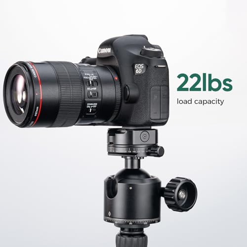 FANAUE Low Profile Camera Tripod Ball Head Mount, 55mm Tripod BallHead with 360° Swivel & 90° Tilt Panoramic Compatible with Arca, (XB-55T)