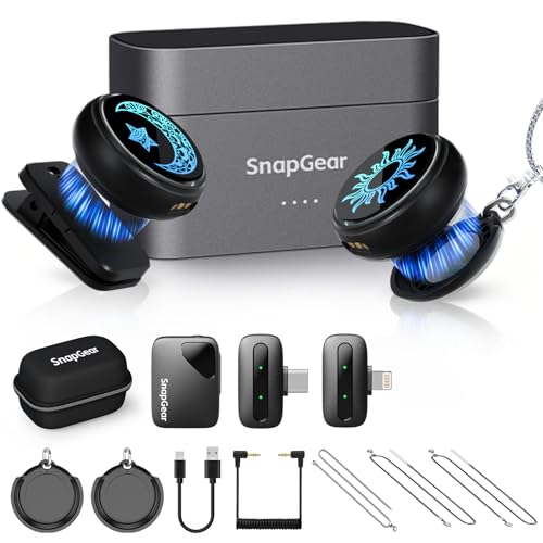 M2 Magnetic Wireless Microphone for iPhone/Camera/Android, Ultralight 9.5g, 984ft Range, 48kHz/24bit, Noise Cancellation, 48H Battery for Video Recording, Streaming - style: M2