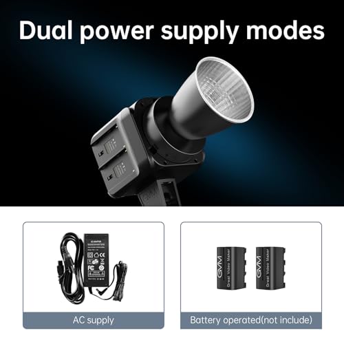GVM SD80D 80W LED Video Light Kit with Softbox, Bowens Mount, CRI97+, 2700K-7500K Color Temperature, APP Control, and Tripod Stand for Video and Wedding Shooting - size: 80W