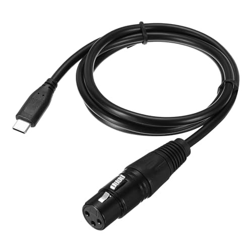 MECCANIXITY 3 Pin DMX512 XLR Female to Type-C Male Adapter Cable, 1pcs 3ft XLR Microphone Extension Cable for Stage Studio Console Lighting Controller Tube Light Wand - style: XLR Female to Type-C Male