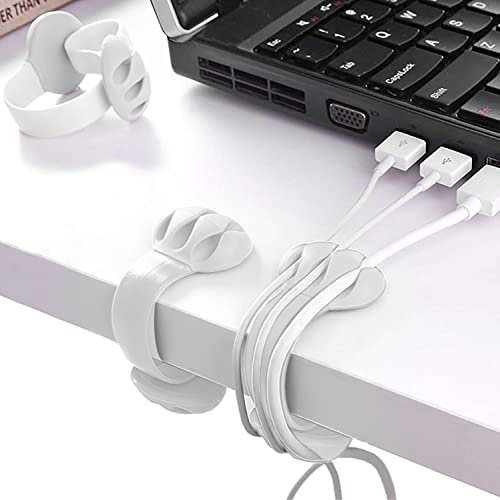Cable Holder - Cord Organizer - Cable Management Clips - Wire Holder System -3 Packs Multipurpose Cable Clips for Phone Chargers, USB Cables - Home, Office, Nightstand, Desk Organizer - color: 3 PCS S-shape (White)