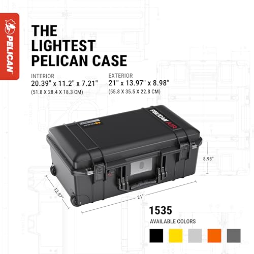 Pelican Air 1535 Case With Padded Dividers - Black - color: Black, size: With Padded Dividers