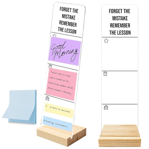 Computer Monitor Memo BoardHoldIForget The Mistake Remember The Lesson Logo Decor Monitor Message Board Sticky Notes for Send Family Members Office Friends and Colleagues Gifts - color: Lesson
