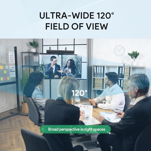 Yealink UVC40 E2 USB Conference Room Camera System 4K Video Conference Camera 120° Wide-Angle Lens 8 Microphone 5W High-Fidelity Speaker Auto Framing Speaker Tracking Compatible with Microsoft, Zoom