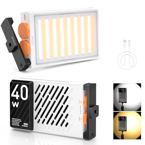 ZHIYUN FIVERAY M40 Video Light [Official], 40W Portable Camera Light, 14000 Lux, CRI/TLCI 96+ 2700-6200K, 320g LED Panel DSLR Photography Lighting, Lighting Setup for YouTube, TikTok