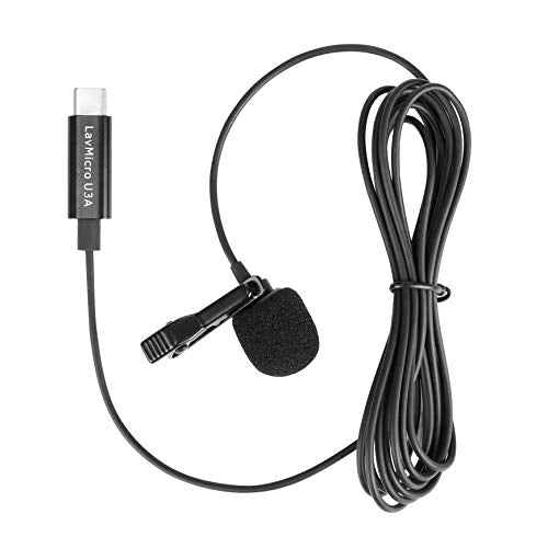 Saramonic LavMicro U3A USB-C Lavalier Microphone, Android, new iPad, Computers & More with 6.6' Cable & 90˚ Adapter for Vlogging, Interviews, YouTube, TikTok, Live Streaming - style: USB-C - 6.6'