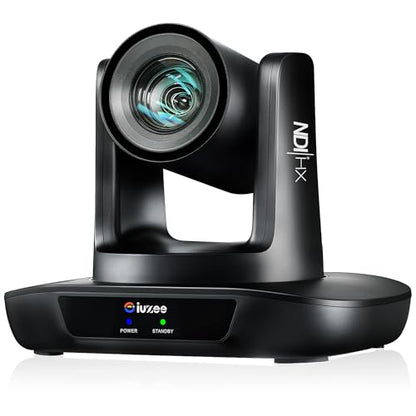 NDI PTZ Camera AI Auto Tracking 3G-SDI/USB3.0/HDMI/LAN PoE 30X Optical and 8X Digital Zoom Live Streaming Camera 1080P 60FPS for Church Services Worship Education Events vMix OBS YouTube - color: coal black