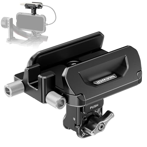 Neewer SSD Holder 40-65mm Quick Release SSD Bracket Mount with Cable Clamp Compatible with SmallRig Phone Cage for 16 Pro Max 15 Pro Max Samsung S24 Ultra T9 T7 T5 SanDisk, PA065 - style: PA065