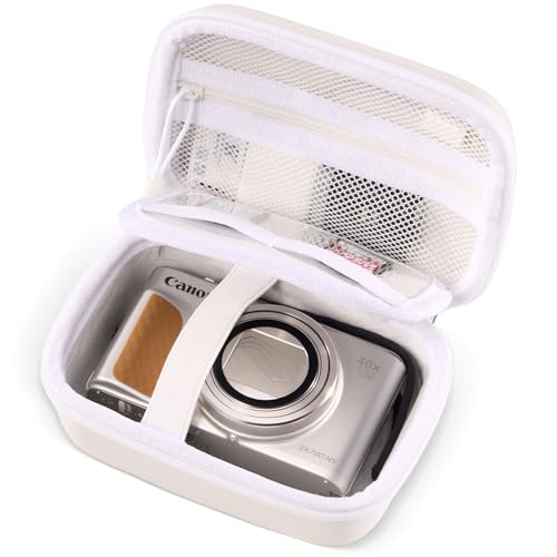 ProCase Hard Shell Digital Camera Case for Canon G7X Mark III Mark II, Sony Cybershot, PowerShot SX740, Ricoh GR III, Kodak Pixpro, Compact 4K Vlogging Small Cameras Travel Carrying Storage Bag -Blue - color: White