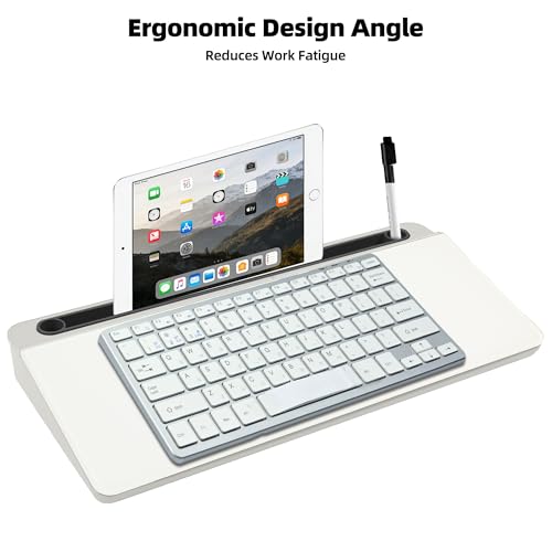 Desktop Whiteboard, Glass Dry Erase Board, Desk Board Buddy,Computer Keyboard Stand,Desk Whiteboard Organizer for Home,Office,School Supplies(Black & White) - color: Black&white