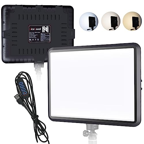NiceVeedi 15w Photography Lighting Panel, 2800-6500K Dimmable Studio Light, USB Powered Video Lighting for Video Recording/Photography/Tiktok/Streaming/Content Creat