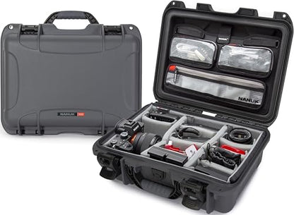 NANUK 920 Pro Photo Kit – Waterproof Travel Camera Hard Case with Padded Dividers & Lid Organizer, 16.7” x 13.4” x 6.8”, Dustproof & Impact-Resistant, Airline Carry-On Approved – Graphite - color: Graphite, style: Pro Photo Kit