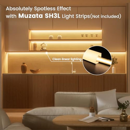 Muzata 5Pack 3.3FT/1M V Shape LED Channel Silver Aluminum LED Strip Diffuser Channel with Milky White Cover Frosted Corner Lighting Easy Installation V1SW WW 1M - size: 5Pack