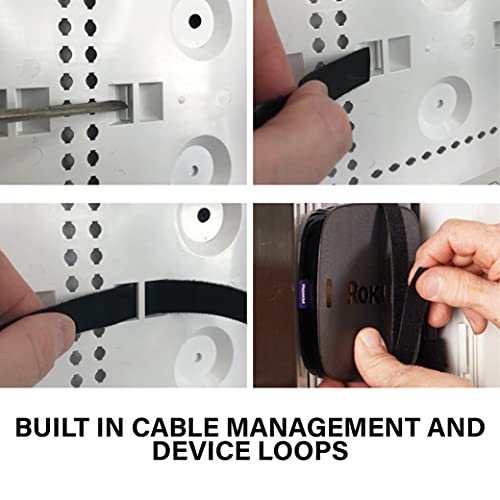 Legrand - OnQ Cable Management, In-Wall Media Box, Dual Purpose Structured Wiring Enclosure, TV Home Theater Recessed Storage Box, 9 Inch, white ENP0900-NA - size: 9 inch