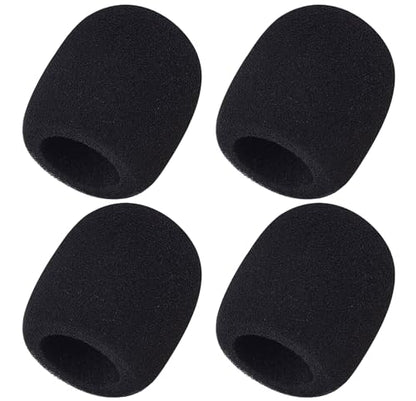 Deluxe Foam Ball Style Windscreen 4 Pack | Black (WS-4 BK) - color: 4 Black