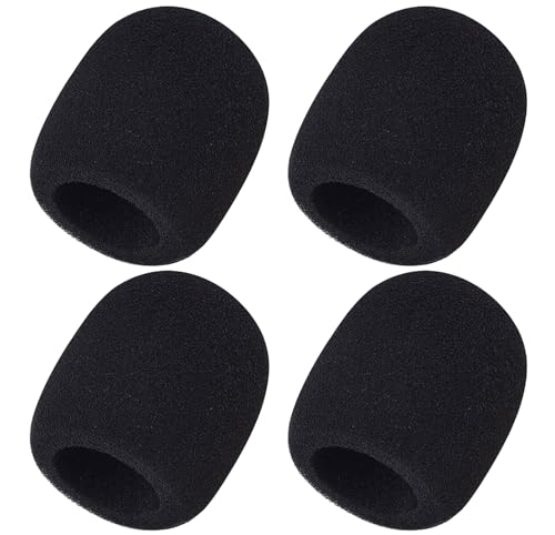 Deluxe Foam Ball Style Windscreen 4 Pack | Black (WS-4 BK) - color: 4 Black