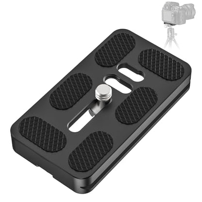 CAVIX PU-70 Extended Quick Release Plate – Lightweight Aluminum Alloy, Arca-Swiss Compatible with Non-Slip Pad for DSLR/Mirrorless Cameras – Fits Tripods, Gimbals, Ball Heads (1/4″-20 Screw) - size: 70mm
