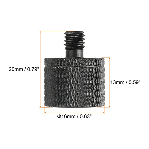 MECCANIXITY Mic Stand Adapter 3/8 Female x M6 Male Camera Screw Thread Adapter for Microphone Tripod Stand Black 2 Pack - size: M6