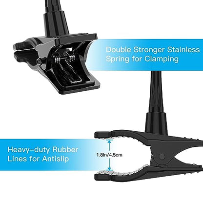 Smatree Flexible Jaws Flex Clamp Mount Gooseneck Extension Compatible for OSMO 360, Logitech Webcam C925e/C922x/C922/C930e/C930/C920x, NexiGo N60/Hello Cam,GoPro Hero 13/12/11/10/9/8/7/6