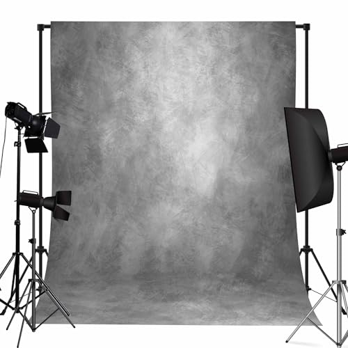 8x10ft Light Grey Backdrop Abstract Photography Backdrop for Professional Studio Backgrounds Gray Photo Backdrop Prop Portrait Photo Backdrops for Photoshoot Backdrop Curtains Rod Pocket on Top - color: Grey, size: 8x10ft