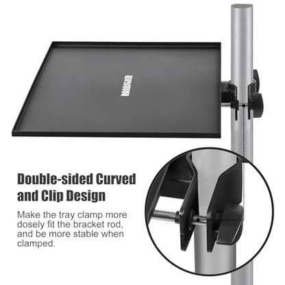 Steel Tray for Microphone Stand, 12.8 X 9.8 Inch