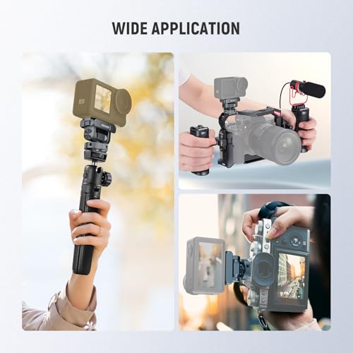 NEEWER Magnetic Mount Accessories Compatible with DJI Osmo 360 / Action 5 Pro / 4/3, Quick Release 160° Tilt Action Camera Adapter Mount with Cold Shoe, 1/4" Thread, AC012 Dark Gray - style: AC012 Dark Gray