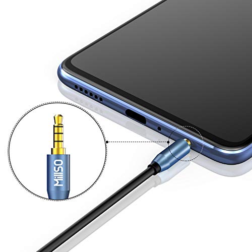 MillSO Headset Splitter for 2 TRRS Headphones or Mics 3 Feet 3.5mm Jack Adapter TRRS 4-Pole Splitter Male to Dual Female Adapter Compatible for 2 Headsets, Microphones to Mobile Phone, Laptop - size: 3 Feet - Standard