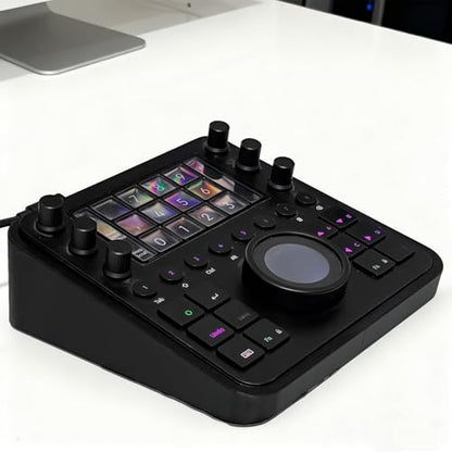 Desktop Mount Compatible with Loupedeck CT, 15° Tilt Stand with Anti-Slip Base & Cable Management