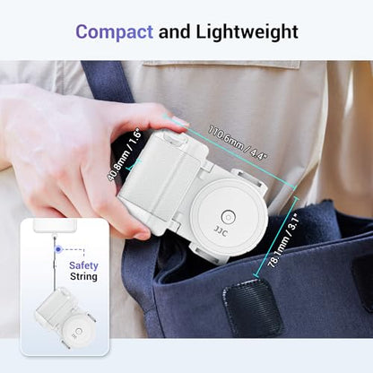 Phone Camera Grip Smartphone Photography Shooting Clip with Tripod Mount & Detachable Wireless Shutter Remote Control, Phone Selfie Grip Handle Stand for iPhone Samsung Android Phone Vlog Video White - color: White