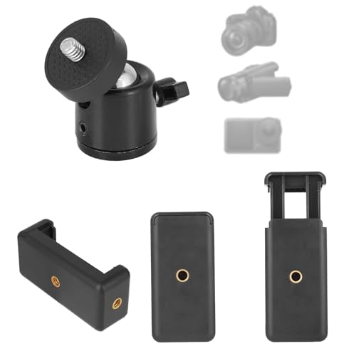 Penitue 30pcs Camera Tripod Mount Kit, Camera Tripod Adapter Screw Kit Including 1/4 to 3/8 Inch Threaded Converters & 1/4 Inch Swivel Ball Head for DSLR Cameras, Monopods, etc