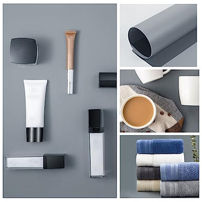 BENECREAT 40x15inch PVC Photography Backdrop, Matte Gray PVC Vinyl Photo Background for Product Video Photography Photo Studio - color: Grey