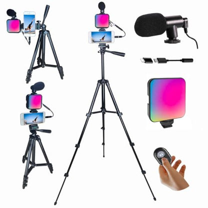 Vlogging kit for iPhone, YouTube Starter Kit | with mic and light