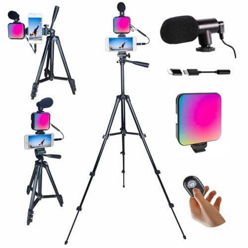 Vlogging kit for iPhone, YouTube Starter Kit | with mic and light