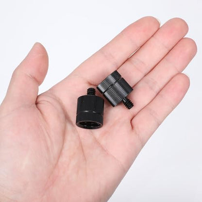 2 PCS Tripod Adapter Laser Level Tripod Conversion Adapter 5/8-11 Female to 1/4 Male, Camera Tripods Adapters, Mic Screw Adapters for Photography Equipment（Black）