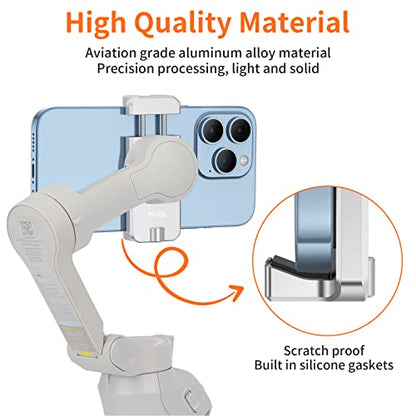 UURIG Magnetic Cell Phone Clamp for DJI OM, Phone Tripod Mount, Handheld Gimbals Magnetic Ring Holder for DJI OSMO Mobile 8/7/7P/6,OM 5/OM 4/OM 4 SE Accessories