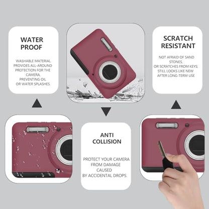 Case for Kodak PIXPRO FZ55 Case, Soft Silicone for Kodak PIXPRO FZ55 - Anti-Scratch Slim Fit Lightweight Protective - Red - color: Red