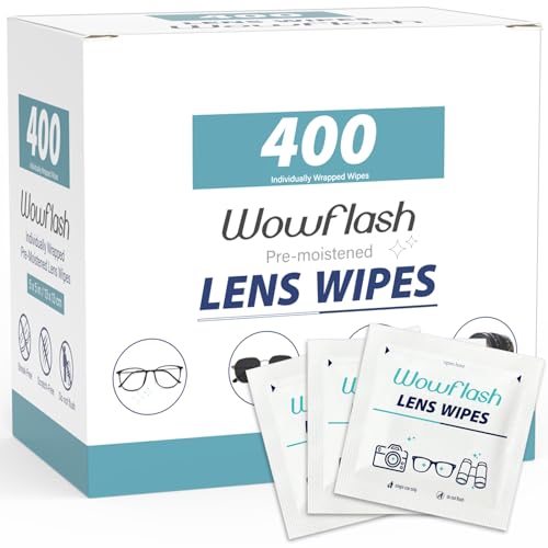 400 Count Lens Wipes for Eyeglasses, Eyeglass Lens Cleaning Wipes Pre-moistened Individually Wrapped Sracth-Free Streak-Free Eye Glasses Cleaner Wipes for Sunglass, Camera Lens, Goggles - size: 400 Count (Pack of 1)