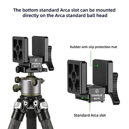 FANAUE GS-01Arca Swiss Rifle Saddle Mount, Hunting Tripod Clamp with Quick Release Plate, Shooting Tripod Rest, Enhanced Accuracy Ball Head & Adapter for Hunting and Shooting