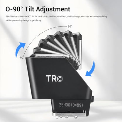 Godox TR-O TTL Hot Shoe Extender Riser for Olympus, 0-90° Tilt Bracket Compatible with Godox iT30Pro iT20 iT22 IM20 IM22 IM30, Bounce Flash Adapter for Mini Speedlite Under 300g - size: Godox TR-O