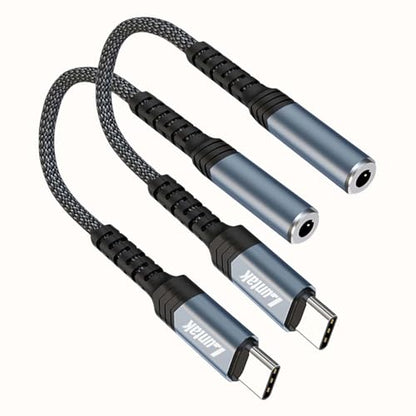 USB C to 3.5mm Audio Adapter,Type C to Aux Dongle Adaptor USB C to Headphone Jack Adapter for iPhone 16/15/Plus/Pro/Pro Max,Samsung Galaxy S25/S24/S23/S22/S21/note10/20 Ultra,iPad Pro,Mini,MacBook - style: 2 Pack Adapter