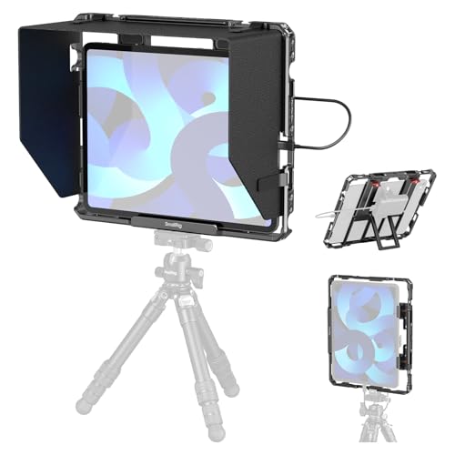 SMALLRIG Universal Metal Cage for iPad, Tripod Mount Adapter Monitor Fits for iPad Pro 12.9, Air, Mini and More, with 1/4"-20, 3/8"-16 Holes, Cold Shoe Mount - MD5059