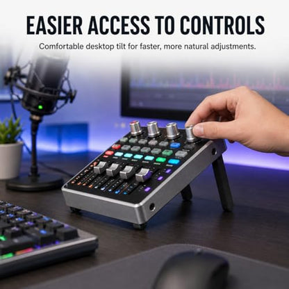 Angled Stand Legs for PCPanel Pro RGB Audio Controller – Ergonomic Desktop Tilt Mount | Improved Viewing Angle | Professional Studio Desk Setup Accessory
